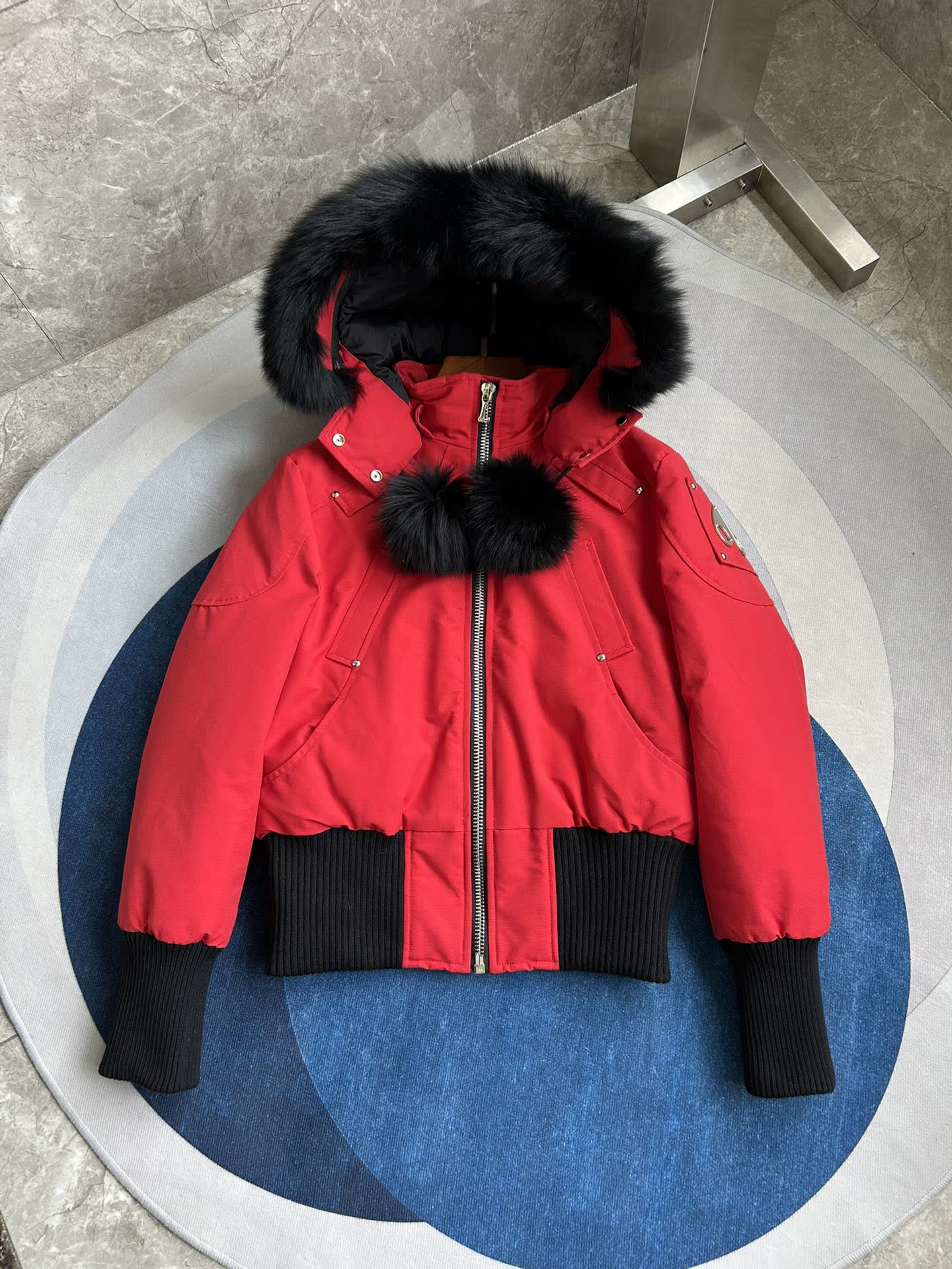 Moose Knuckles Hooded Fur-Trim Bomber Jacket Moose Knuckles Hooded Fur-Trim Bomber Jacket